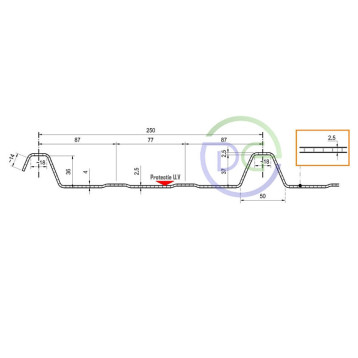 DIMENSIUNE LUMINATOR POLICARBONAT 2.5 MM