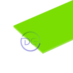 PLACA PLASTIC HIPS VERDE NEON