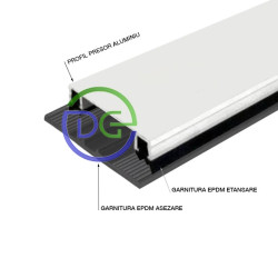 PROFIL PRESOR POLICARBONAT DIN ALUMINIU