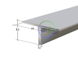 PROFIL T ALUMINIU LATURI INEGALE